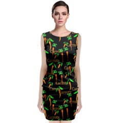 Carrots Pattern Classic Sleeveless Midi Dress