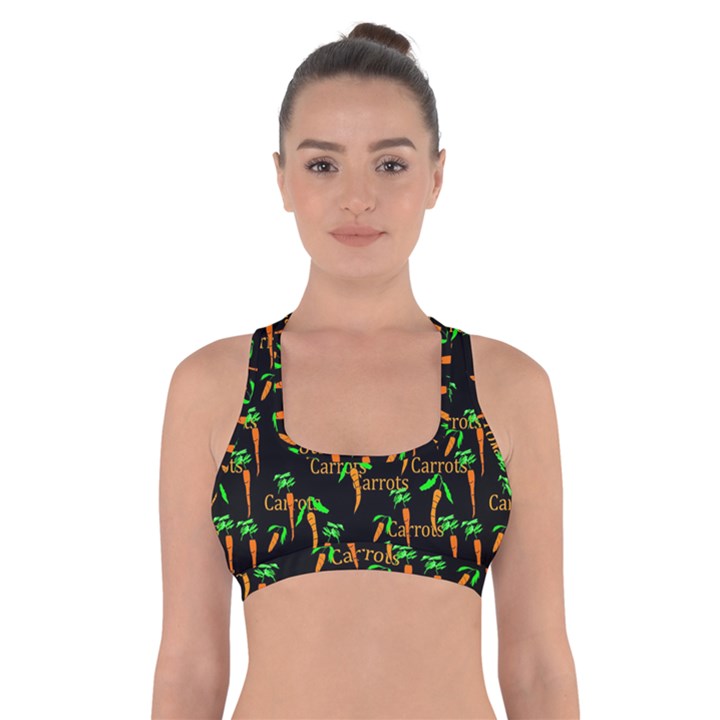 Carrots Pattern Cross Back Sports Bra