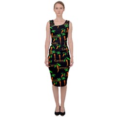 Carrots Pattern Sleeveless Pencil Dress by bloomingvinedesign