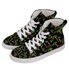 Carrots Pattern Women s Hi-top Skate Sneakers by bloomingvinedesign