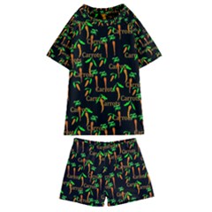 Carrots Pattern Kids  Swim Tee And Shorts Set by bloomingvinedesign