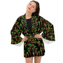 Carrots Pattern Long Sleeve Kimono by bloomingvinedesign