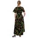 Carrots Pattern Front Wrap High Low Dress View2