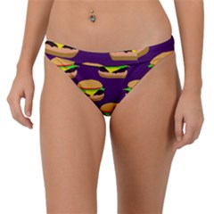 Burger Pattern Band Bikini Bottom