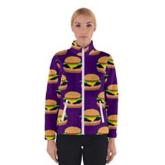 Burger Pattern Winter Jacket by bloomingvinedesign