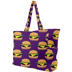 Burger Pattern Simple Shoulder Bag by bloomingvinedesign