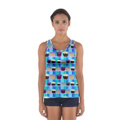 Cupcakes Pattern Sport Tank Top  by bloomingvinedesign