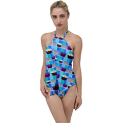 Cupcakes Pattern Go With The Flow One Piece Swimsuit by bloomingvinedesign