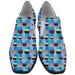 Cupcakes Pattern Women Slip On Heel Loafers by bloomingvinedesign