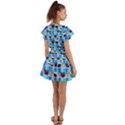 Cupcakes Pattern Flutter Sleeve Wrap Dress View2