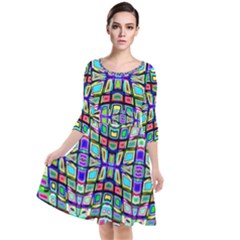 Na 1 Quarter Sleeve Waist Band Dress