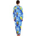 Blue Coyote Pattern Hooded Jumpsuit (Ladies)  View2