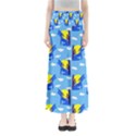 Blue Coyote Pattern Full Length Maxi Skirt View1