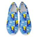 Blue Coyote Pattern Women s Slip On Sneakers View1