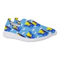 Blue Coyote Pattern Women s Slip On Sneakers View3