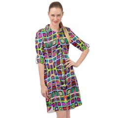 Na 2 Long Sleeve Mini Shirt Dress