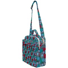 Red And Blue Green Floral Pattern Crossbody Day Bag