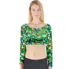 Funky Sequins Long Sleeve Crop Top by essentialimage