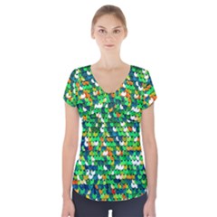 Funky Sequins Short Sleeve Front Detail Top by essentialimage