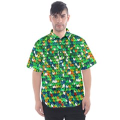 Funky Sequins Men s Short Sleeve Shirt