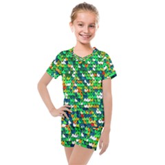 Funky Sequins Kids  Mesh Tee And Shorts Set