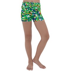 Funky Sequins Kids  Lightweight Velour Yoga Shorts by essentialimage