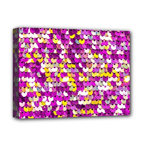 Funky Sequins Deluxe Canvas 16  X 12  (stretched)  by essentialimage