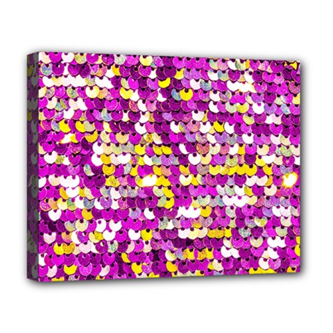 Funky Sequins Deluxe Canvas 20  X 16  (stretched) by essentialimage