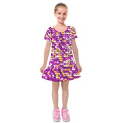 Funky Sequins Kids  Short Sleeve Velvet Dress by essentialimage