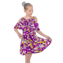 Funky Sequins Kids  Shoulder Cutout Chiffon Dress by essentialimage