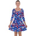 Funky Sequins Quarter Sleeve Skater Dress View1