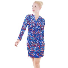 Funky Sequins Button Long Sleeve Dress by essentialimage