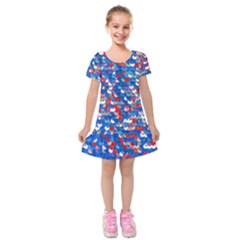 Funky Sequins Kids  Short Sleeve Velvet Dress by essentialimage