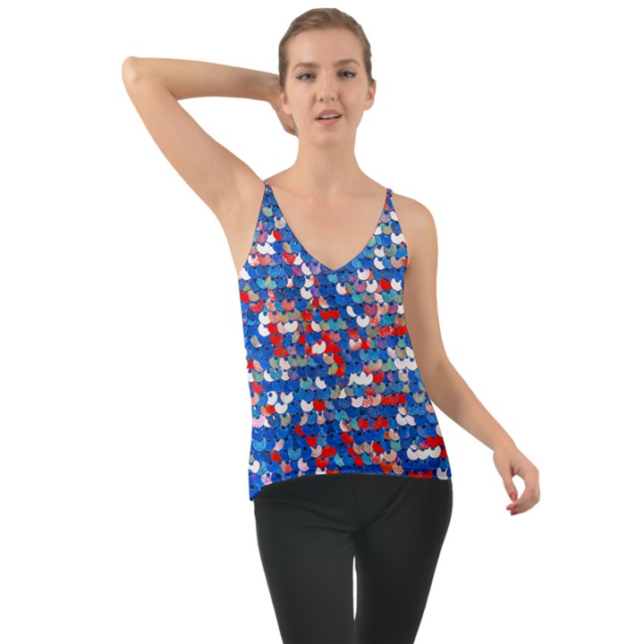 Funky Sequins Chiffon Cami