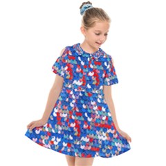 Funky Sequins Kids  Short Sleeve Shirt Dress by essentialimage