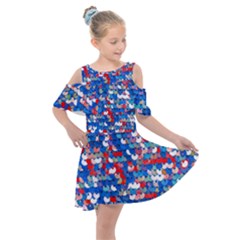 Funky Sequins Kids  Shoulder Cutout Chiffon Dress by essentialimage