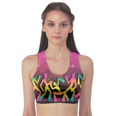 Dancing Colorful Disco Sports Bra