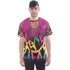 Dancing Colorful Disco Men s Sports Mesh Tee