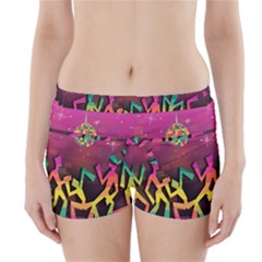 Dancing Colorful Disco Boyleg Bikini Wrap Bottoms