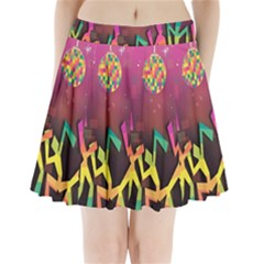 Dancing Colorful Disco Pleated Mini Skirt by Bajindul