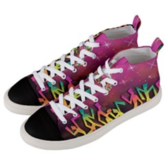 Dancing Colorful Disco Men s Mid-top Canvas Sneakers by Bajindul