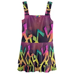 Dancing Colorful Disco Kids  Layered Skirt Swimsuit by Bajindul