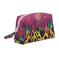 Dancing Colorful Disco Wristlet Pouch Bag (Medium)