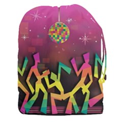 Dancing Colorful Disco Drawstring Pouch (xxxl) by Bajindul