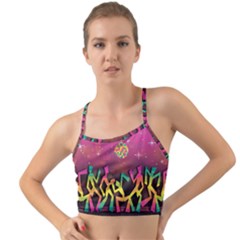 Dancing Colorful Disco Mini Tank Bikini Top by Bajindul