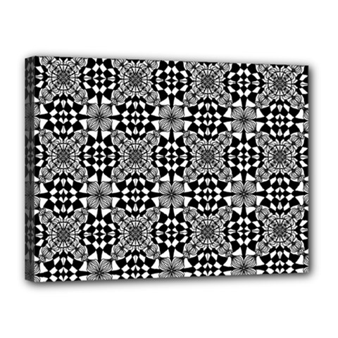 Fabric Geometric Shape Canvas 16  X 12  (stretched)