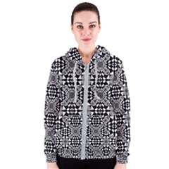 Fabric Geometric Shape Women s Zipper Hoodie