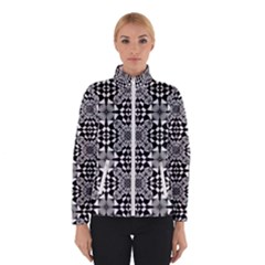 Fabric Geometric Shape Winter Jacket