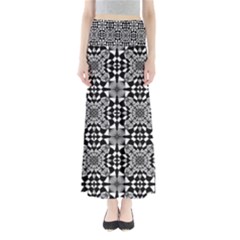 Fabric Geometric Shape Full Length Maxi Skirt by HermanTelo