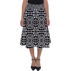 Fabric Geometric Shape Perfect Length Midi Skirt